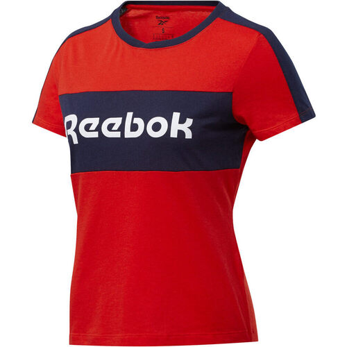 Vêtements Femme Polos manches courtes nen Reebok Sport TE Linear Logo Detail Tee Rouge