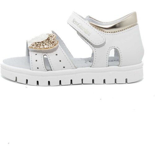 Chaussures Fille Sandales et Nu-pieds NeroGiardini Porto Bianco T.Glitter Gr.910/514 T.Ulisse Glitter Blanc