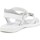 Chaussures Fille Sandales et Nu-pieds NeroGiardini Porto Bianco T.Microglitter Argen Tr Bermuda 830 B Blanc