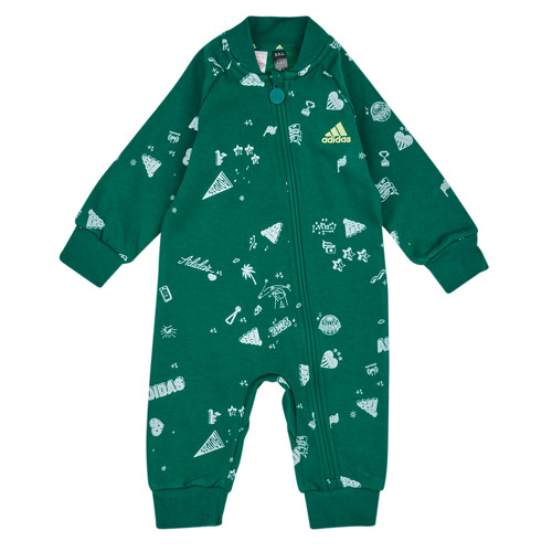 Vêtements Enfant Combinaisons / Salopettes Adidas dresses Sportswear BLUV Q3 ONESI Vert / Blanc