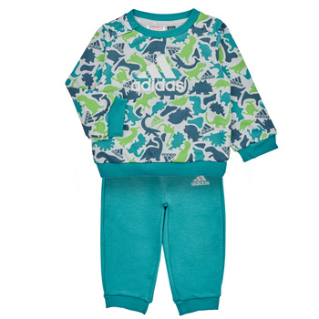 Vêtements Garçon Ensembles enfant Adidas Sportswear AOP FT JOG Gris / Vert / Bleu