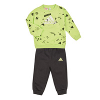 Vêtements Garçon Ensembles enfant Adidas ribbad Sportswear BLUV Q3 CSET Vert / Noir