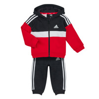 Vêtements Garçon Ensembles retailer Adidas Sportswear 3S TIB FL TS Noir / Blanc / Rouge
