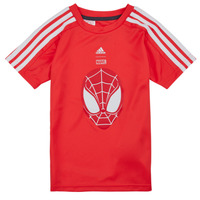 Vêtements Garçon T-shirts manches courtes Adidas Sportswear LB DY SM T Rouge / Blanc