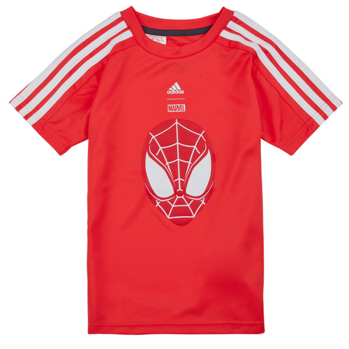 Vêtements Garçon T-shirts met manches courtes Adidas Sportswear LB DY SM T Rouge / Blanc