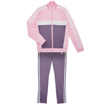 Vêtements Fille Ensembles de survêtement Adidas Sportswear 3S TIBERIO TS Rose / Blanc / Violet