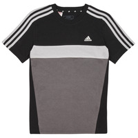 Vêtements Garçon T-shirts manches courtes Adidas Sportswear 3S TIB T Noir / Gris / Blanc