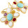 Montres & Bijoux Femme Boucles d'oreilles Agatha Ruiz de la Prada Boucles d'oreilles  Arlequin multicolores Jaune