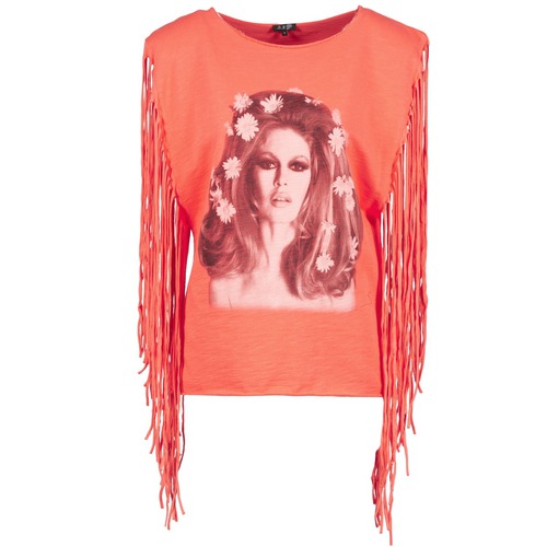 Vêtements Femme ellesse Kakifarvet t-shirt med logo Brigitte Bardot BB44075 Corail