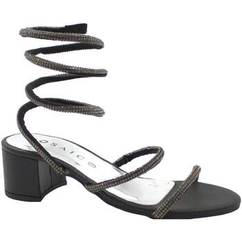 Chaussures Femme Sandales et Nu-pieds Mosaic MOS-E23-STRIPHI-BL Noir