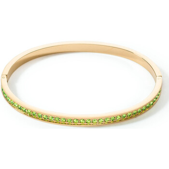 Montres & Bijoux Femme Bracelets Coeur De Lion Bracelet  acier doré cristaux verts

taille 17 Jaune