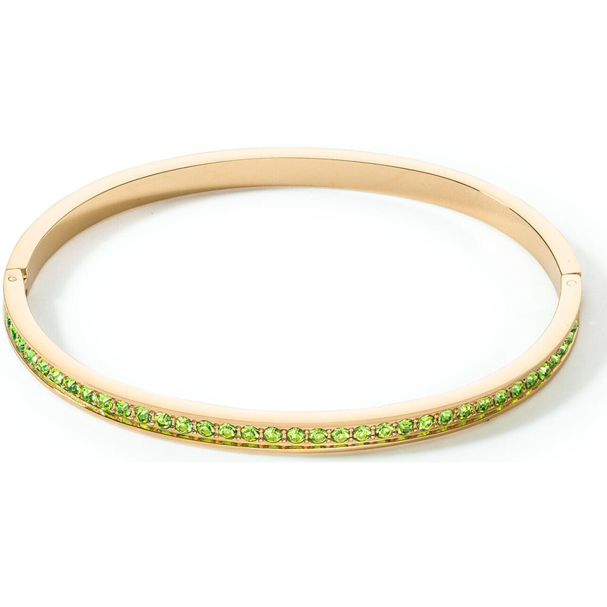 Montres & Bijoux Femme Bracelets Coeur De Lion Bracelet  acier doré cristaux verts

taille 17 Jaune