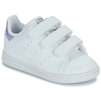 Chaussures Fille Baskets basses called adidas Originals STAN SMITH CF I Blanc / Iridescent
