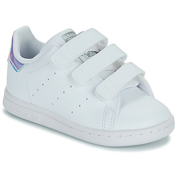 Chaussures Fille Baskets basses adidas support Originals STAN SMITH CF I Blanc / Iridescent