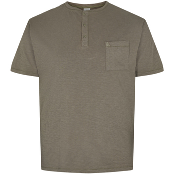 Vêtements Homme T-shirts manches courtes North 56°4 T-shirt coton col tunisien Kaki