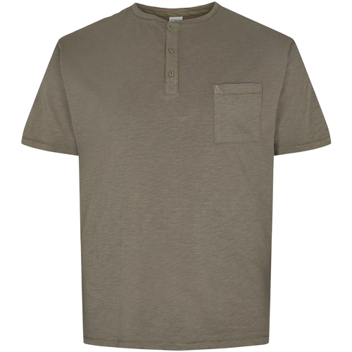 Vêtements Homme T-shirts Lagerfeld & Polos North 56°4 T-shirt coton col tunisien Kaki