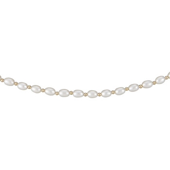 Montres & Bijoux Femme Colliers / Sautoirs Brillaxis Collier perles de culture olive 6/6.5 mm perles or Jaune
