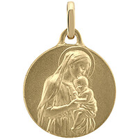 Montres & Bijoux Femme Pendentifs Brillaxis Médaille vierge à l'enfant or jaune 18 carats Jaune