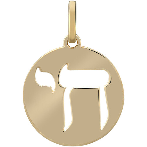 Montres & Bijoux Femme Pendentifs Brillaxis Médaille hébraïque Haï or jaune 18 carats Jaune
