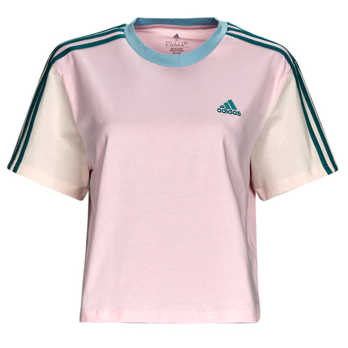 Vêtements Femme T-shirts manches courtes Adidas Year Sportswear 3S CR TOP Rose