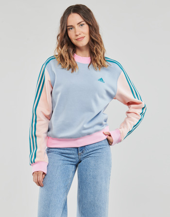 Vêtements Femme Sweats Adidas Sportswear 3S HN SWT Bleu / Rose