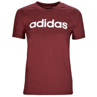 Vêtements Femme T-shirts manches courtes Adidas Sportswear LIN T Marron / Blanc