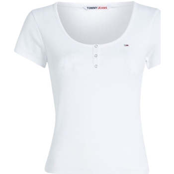 Vêtements Femme T-shirts & Polos Tommy Jeans T shirt femme  Ref 60366 Blanc Blanc