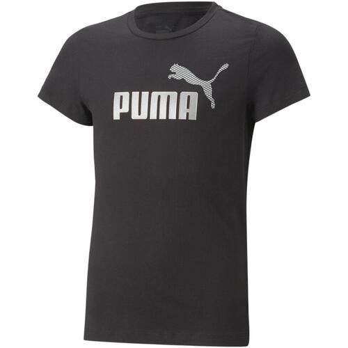 Vêtements Fille T-shirts manches courtes Puma G ess+ maid graf tee Noir