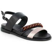 Chaussures Femme Sandales et Nu-pieds Grunland Sandale  2854 Febe Bronze Noir Multicolore