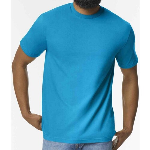 Vêtements Homme T-shirts Barrie longues Gildan GD15 Bleu