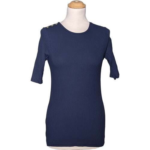 Vêtements Femme Gilets / Cardigans Zara top manches courtes  36 - T1 - S Bleu Bleu