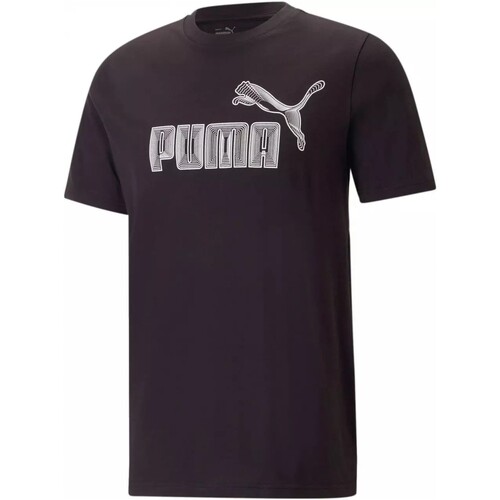 Vêtements Homme T-shirts manches courtes Puma runner  Noir