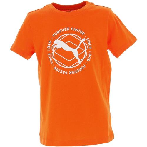 Vêtements Garçon T-shirts manches courtes Puma Jr activ graf tee Orange