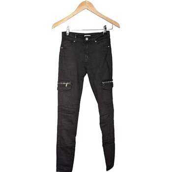jeans bershka  jean slim femme  34 - t0 - xs noir 
