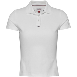 Vêtements Femme T-shirts & Polos Tommy Jeans Polo femme Tommy Hilfiger Ref 60372 YBR Blanc Blanc