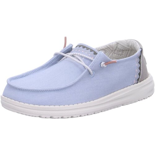 Chaussures Femme Mocassins Sneakers Bambina Argento In Materiale Sintetico Con Chiusura In Velcro  Bleu