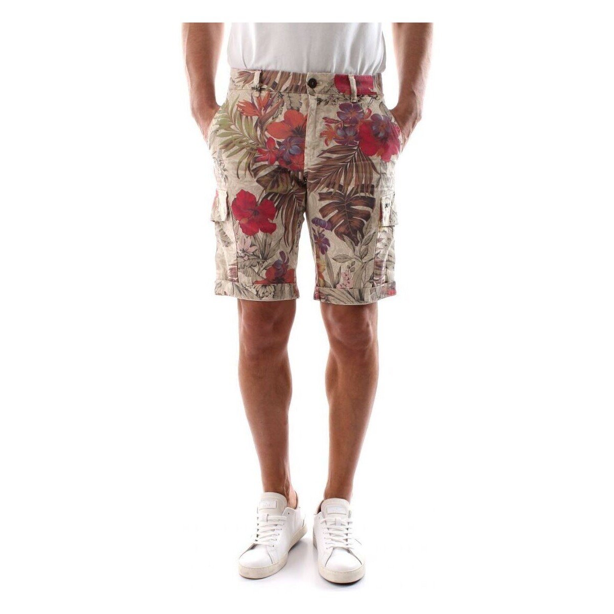 Vêtements Homme Jeans Shorts / Bermudas Mason's CHILE BERMUDA - 2BE22146-985 ME30S79 FLOREAL Beige