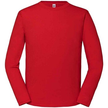 Vêtements Homme T-shirts manches longues Fruit Of The Loom Iconic Rouge