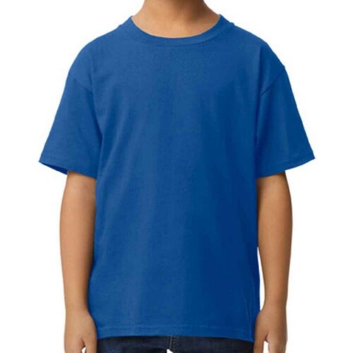 Vêtements Enfant T-Shirt mit Swoosh-Print Weiß Gildan GD15B Bleu