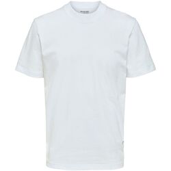Vêtements Homme T-shirts & Polos Selected 16077385 RELAXCOLMAN-BRIGHT WHITE Blanc
