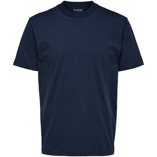 Vêtements Homme T-shirts & Polos Selected 16077385 RELAXCOLMAN-NAVY BLAZER Bleu