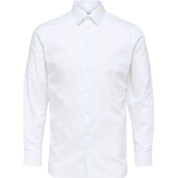 Vêtements Homme Chemises manches longues Selected 16080200 METHAN-BRIGHT WHITE Blanc