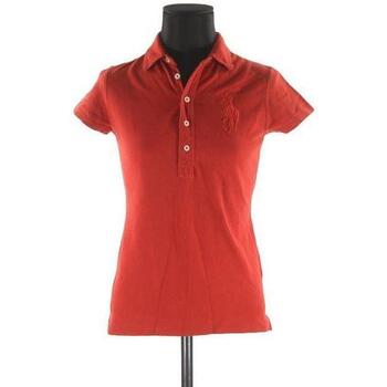 Vêtements Femme Débardeurs / T-shirts sans manche Ralph Lauren Polo en coton Rouge