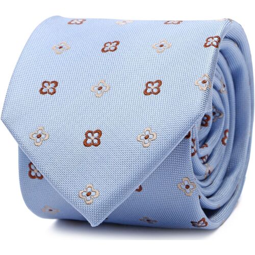 Vêtements Homme Emporio Armani E Suitable Cravate Soie Fleurs Bleu Bleu