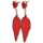 Montres & Bijoux Femme Boucles d'oreilles Luna Collection 60140 Rouge