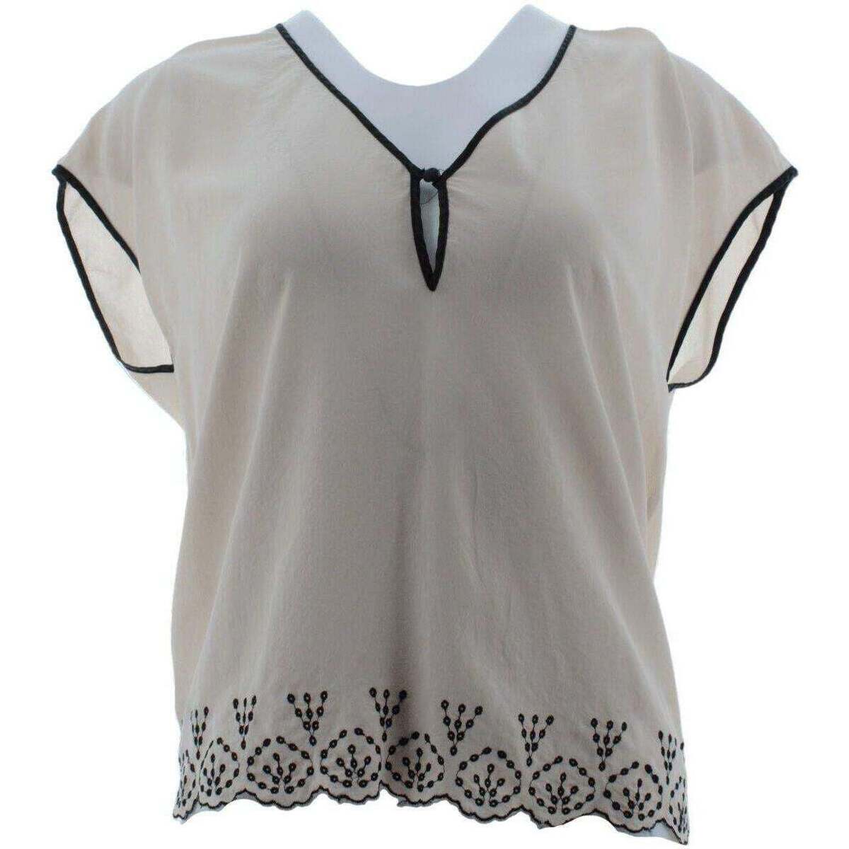 Vêtements Femme Débardeurs / T-shirts sans manche adidas Allover Print Logo Hoodie T-shirt en soie Blanc
