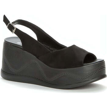 Chaussures Femme Sandales sport Grunberg black casual open sandals Noir