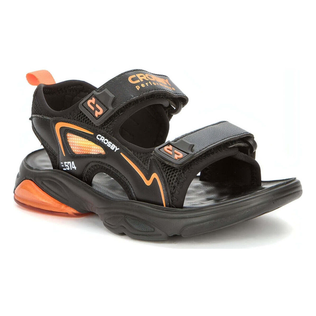 Chaussures Garçon Sandales sport Crosby black casual open sandals Noir