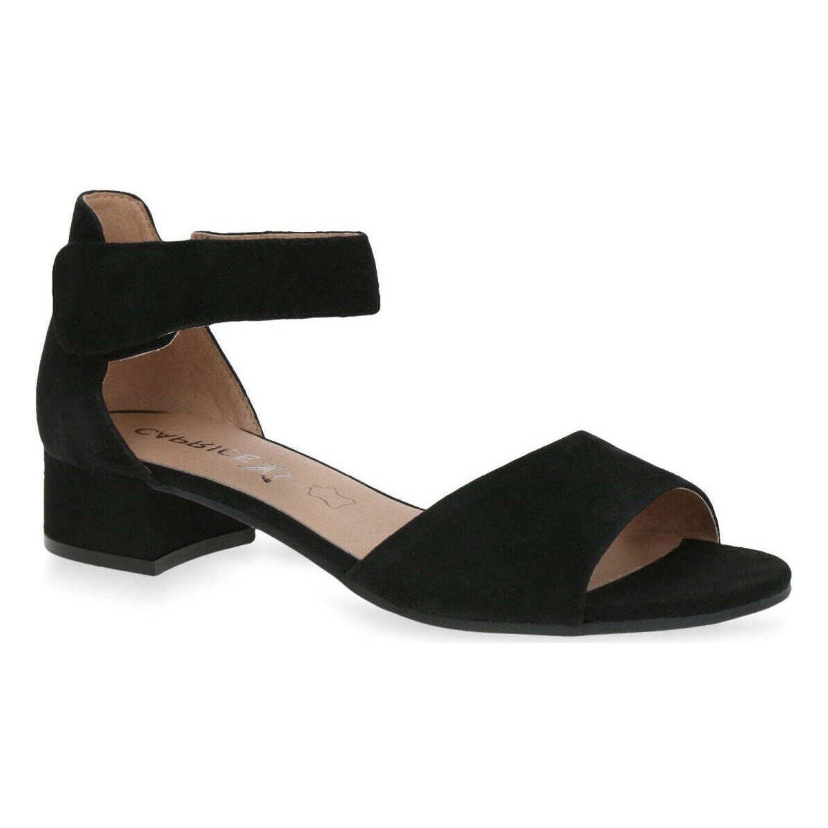 Chaussures Femme Sandales sport Caprice black suede elegant open sandals Noir