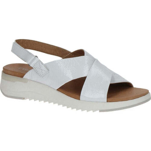 Chaussures Femme Sandales sport Caprice white naplak casual open sandals Blanc